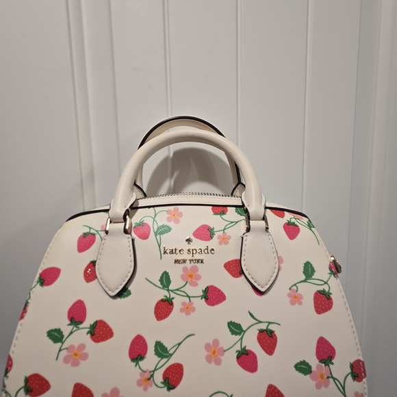 kate spade Handbags - Kate Spade Cream Strawberry Print Women's Bag